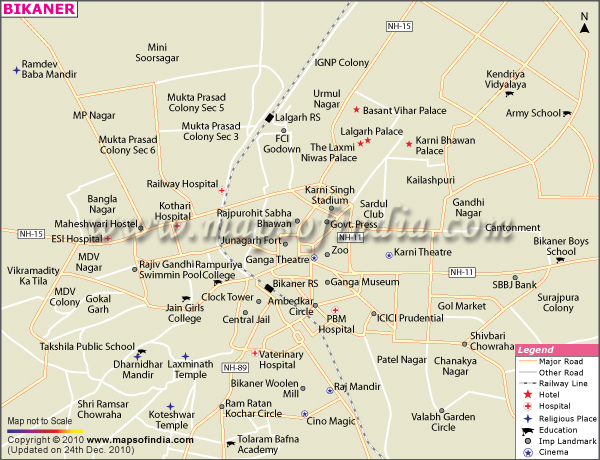 Bikaner City Map