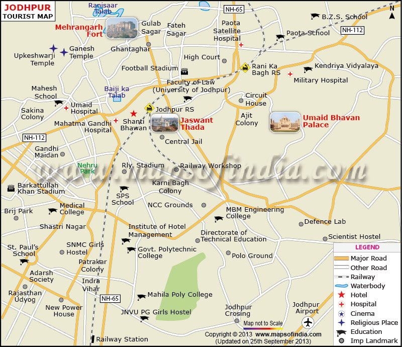 Jodhpur Tourist Map